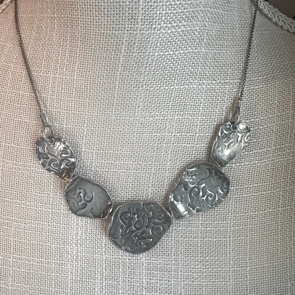 RockHill Designs Sterling Silver “Waves of Silver” Necklace - Picture 4 of 8